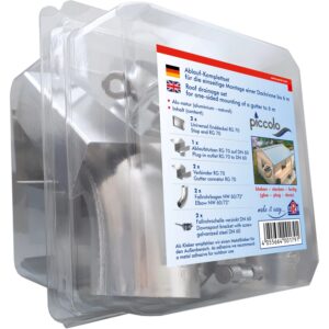 Ablaufset für SDF Kastenrinne Alu Natur