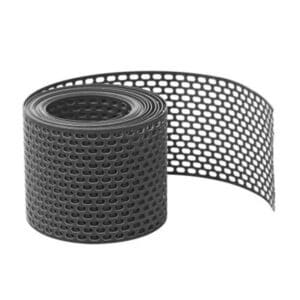 Daprona Vogelschutzgitter Lüftungsband PVC 5m x 50mm Schwarz Belüftung