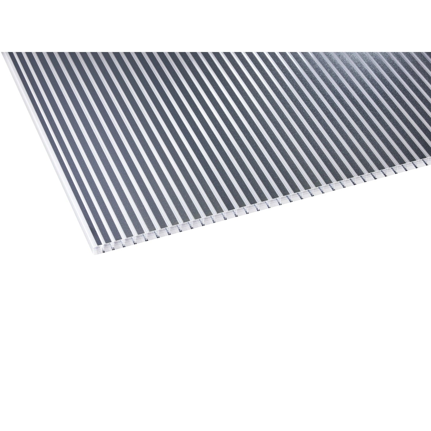 Gutta Hohlkammerplatte Zebra Anthrazit 3000 mm x 980 mm x 16 mm Polycarbonat
