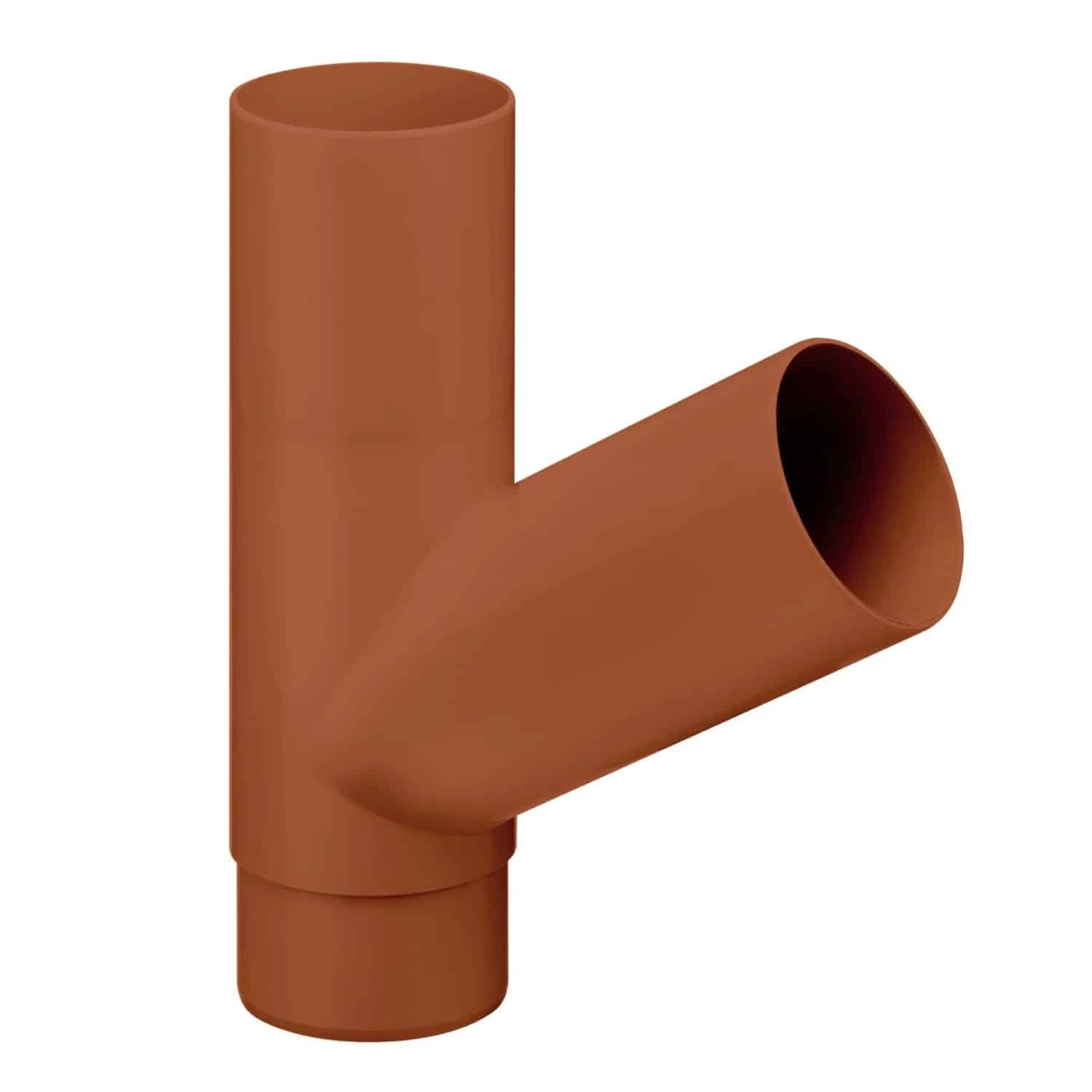 Inefa Abzweiger Fallrohr PVC 60 Grad DN 100/100 Braun Dachentwässerung