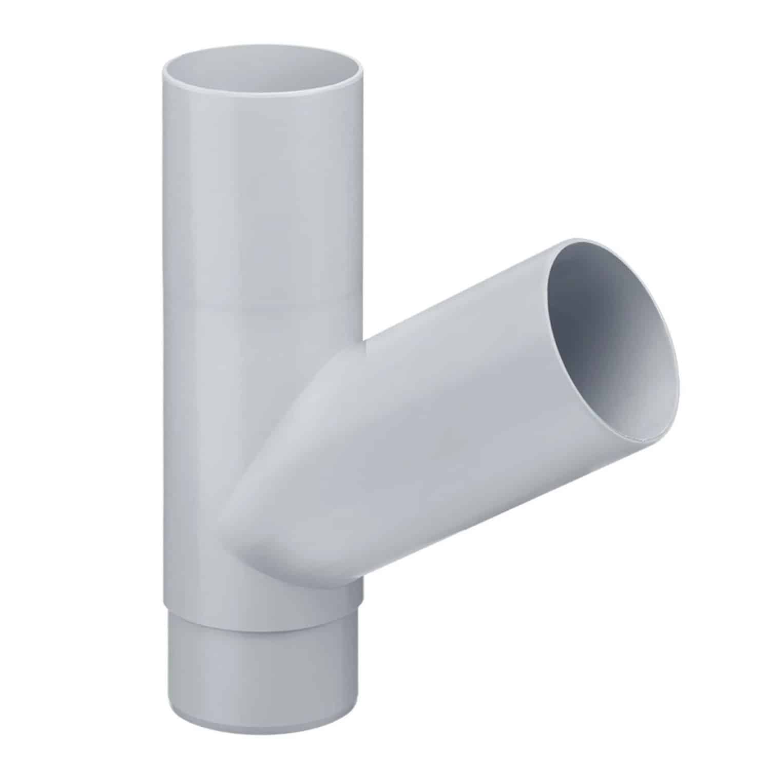 Inefa Abzweiger Fallrohr PVC 60 Grad DN 125/125 Grau Dachentwässerung