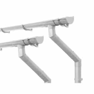Inefa Dachrinnen Set PVC 2x 5m NW 100 Halbrund Gartenhaus Weiß