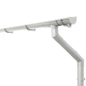 Inefa Dachrinnen Set PVC 3m NW 100 Halbrund für Gartenhaus Carport Weiß