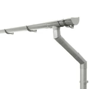 Inefa Dachrinnen Set PVC 6m NW 100 Halbrund für Gartenhaus Carport Grau