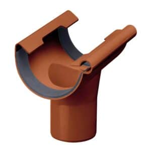 Inefa Einhangstutzen PVC NW 150/DN 100 Halbrund Braun Dachentwässerung