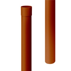 Inefa Fallrohr PVC 200cm DN 100 Braun Ableitung von Regenwasser