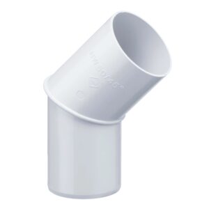 Inefa Fallrohrbogen 45 Grad PVC DN 100 Weiß Dachentwässerung