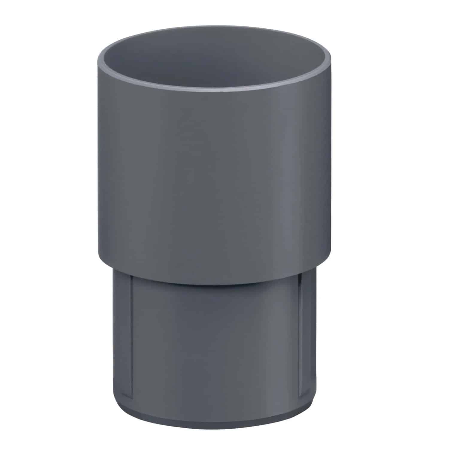 Inefa Fallrohrverbinder PVC DN 75 Anthrazit Verbindungselement Fallrohr