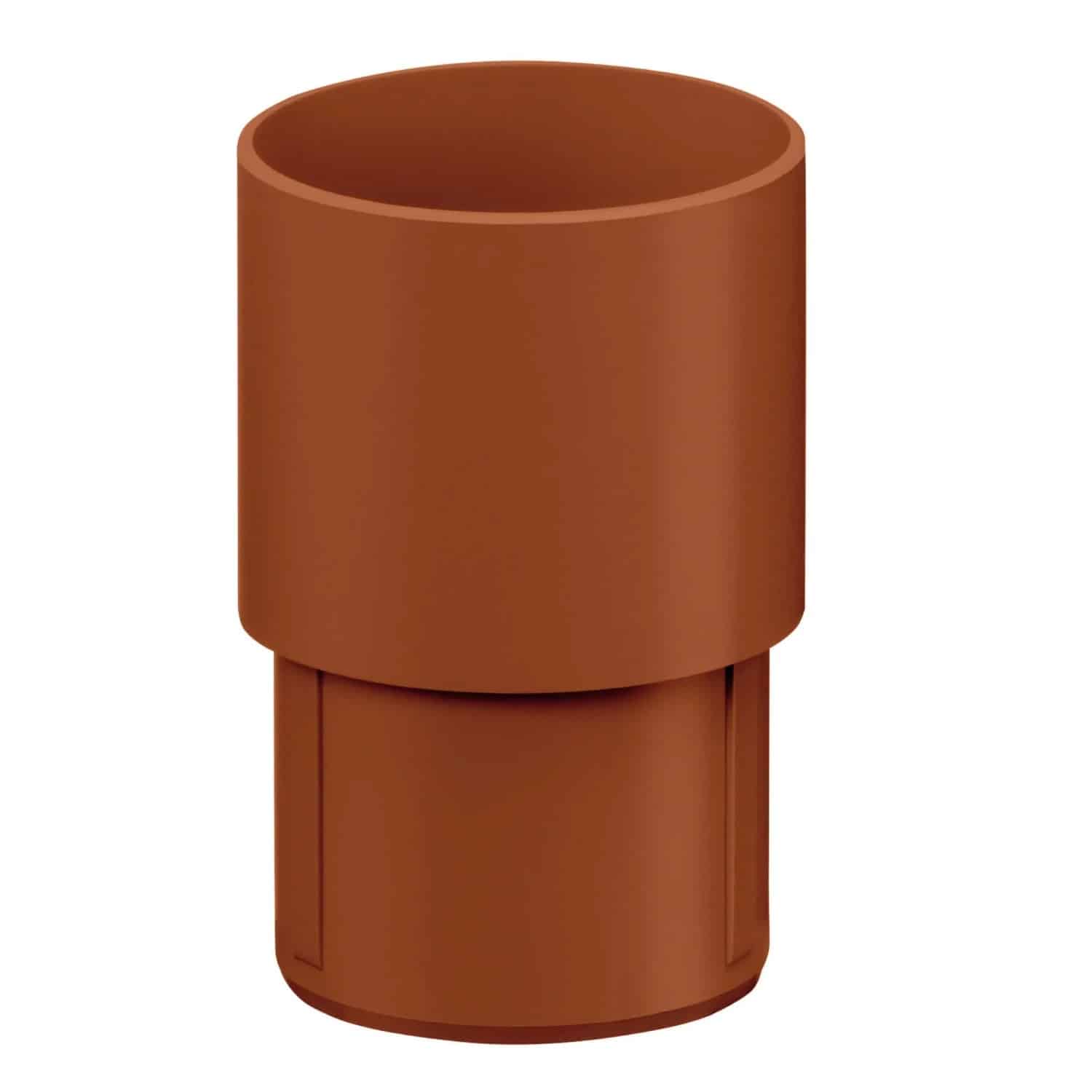 Inefa Fallrohrverbinder PVC DN 75 Braun Verbindungselement Fallrohr