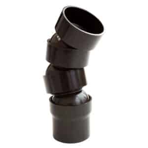 Inefa Flexibler Rohrbogen PVC 3x DN 50 45-67 Grad Bogenstück Dunkelbraun