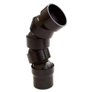 Inefa Flexibler Rohrbogen PVC 4x DN 50 67-90 Grad Bogenstück Dunkelbraun