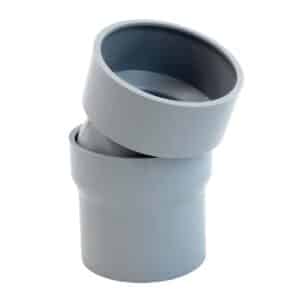 Inefa Flexibler Rohrbogen PVC DN 50 0-22 Grad Bogenstück Grau