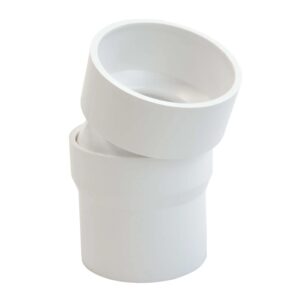 Inefa Flexibler Rohrbogen PVC DN 50 0-22 Grad Bogenstück Weiß