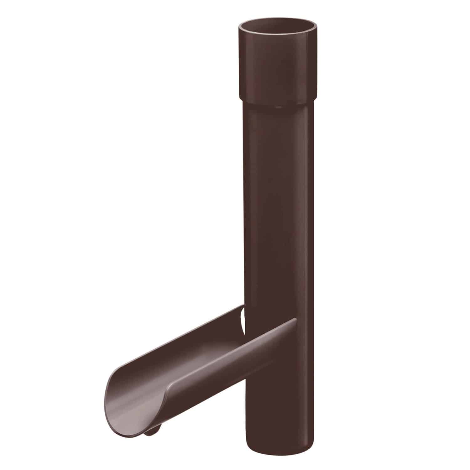 Inefa Regensammler Fallrohr mit Klappe DN 50 PVC Dunkelbraun Befüllen Regentonne