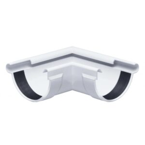 Inefa Rinnenwinkel 90 Grad Außeneck NW 150 Halbrund PVC Weiß