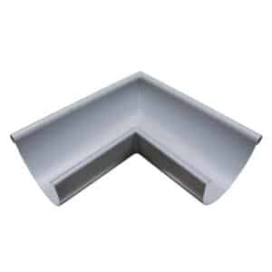 Inefa Rinnenwinkel 90 Grad Außeneck NW 180 Halbrund PVC Grau
