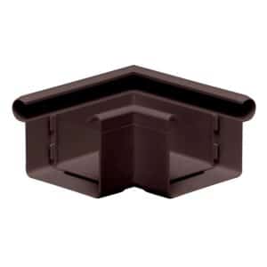 Inefa Rinnenwinkel 90 Grad Außeneck NW 68 Kastenrinne PVC Dunkelbraun