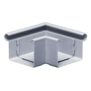 Inefa Rinnenwinkel 90 Grad Außeneck NW 68 Kastenrinne PVC Grau