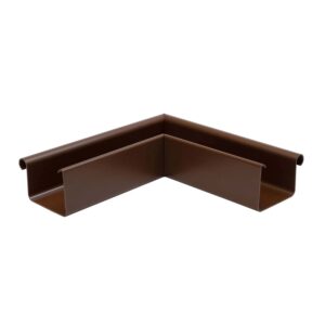 Inefa Rinnenwinkel 90 Grad Außeneck NW 83 Kastenrinne PVC Braun