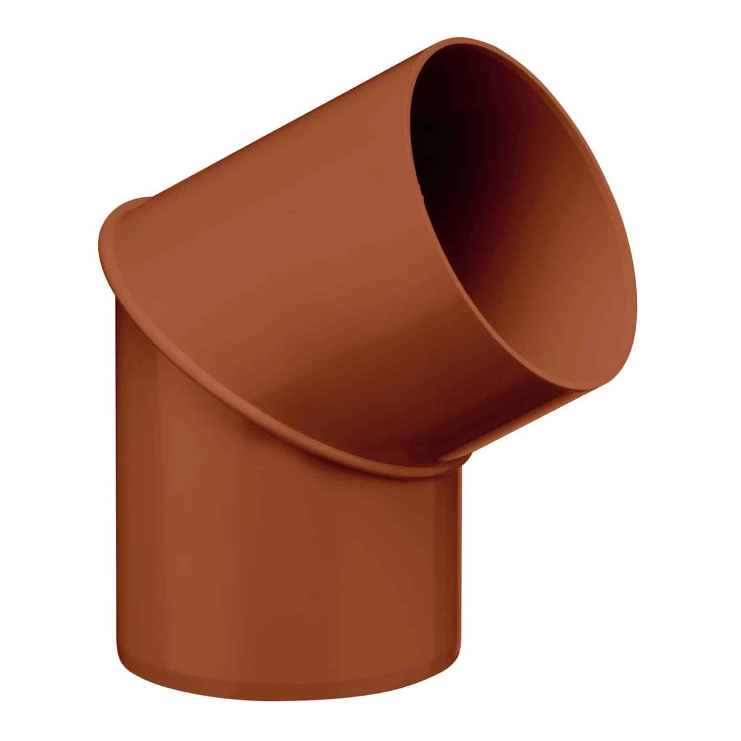 Inefa Rohrbogen 60 Grad PVC DN 75 für Fallrohr Braun Verbindungselement