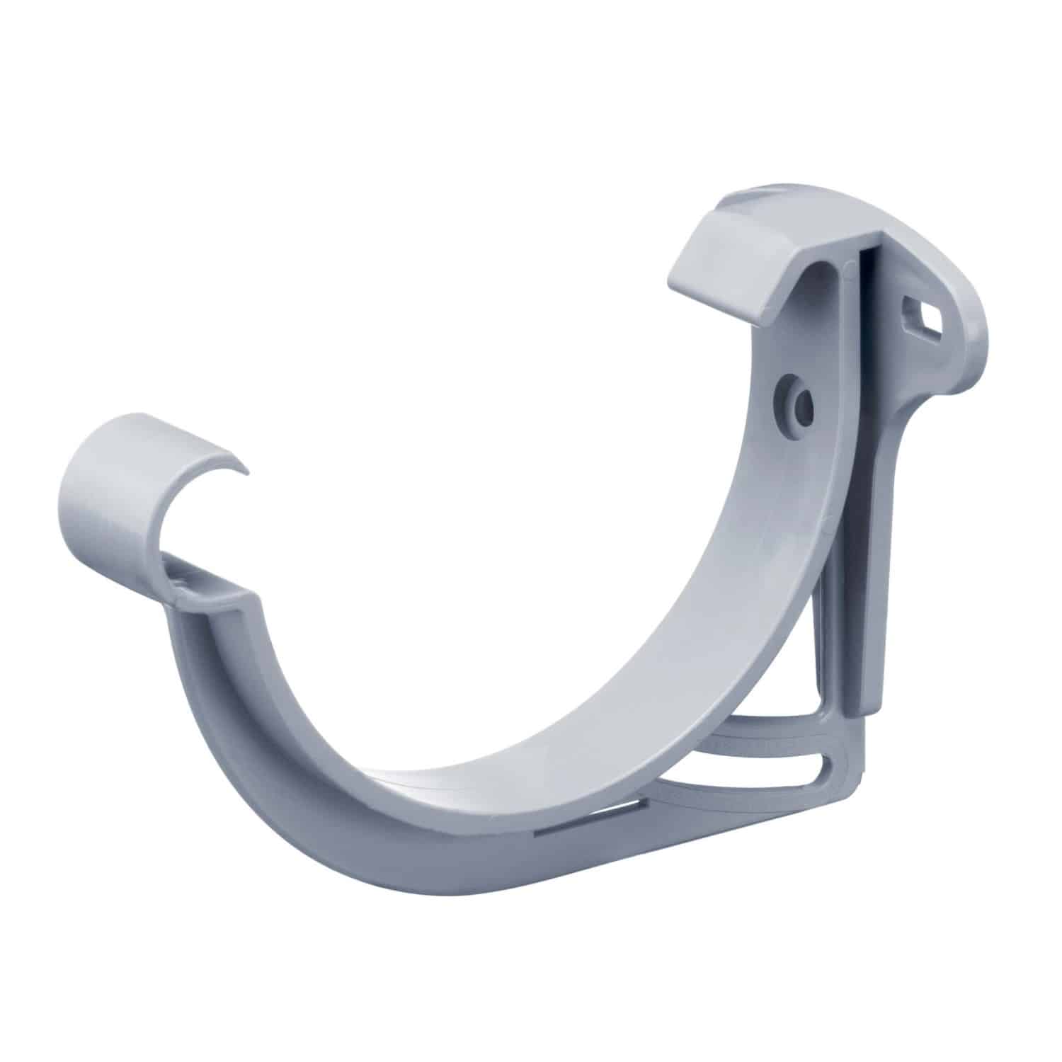 Inefa Stirnbretthalter Halbrund PVC NW 100 Grau Befestigung Dachrinne