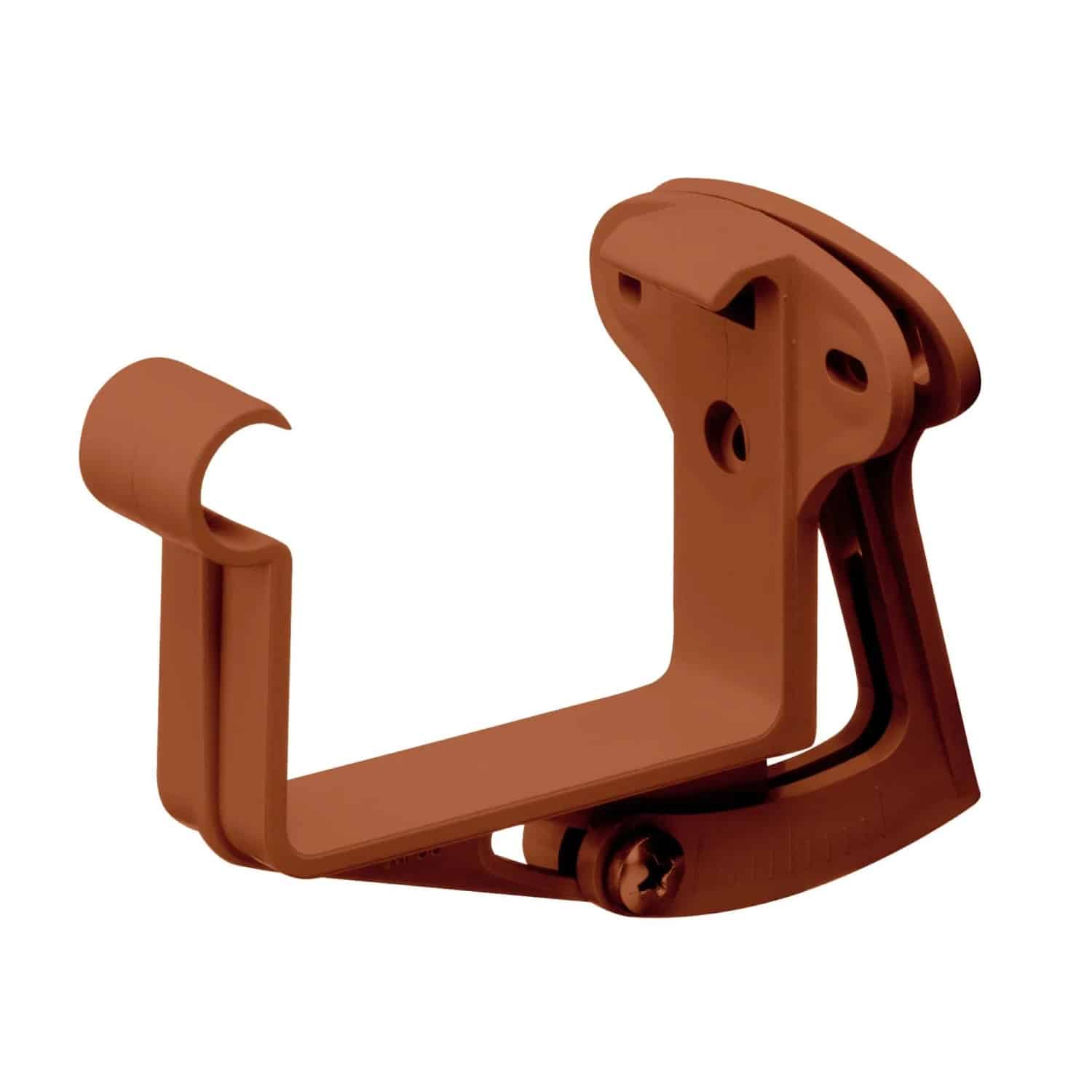 Inefa Stirnbretthalter Justierbar PVC NW 68 Kastenrinne Braun