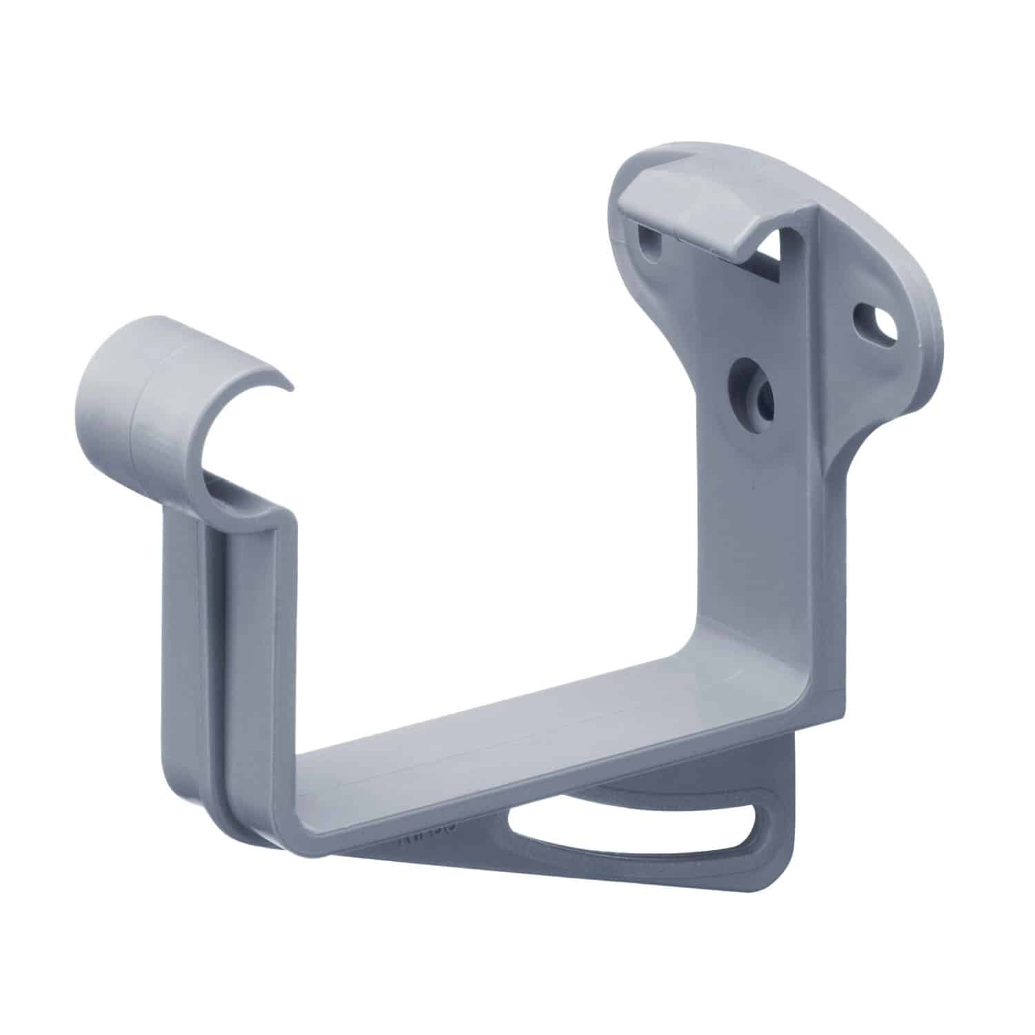 Inefa Stirnbretthalter PVC 20x NW 68 Rinnenhalter Kastenrinne Grau