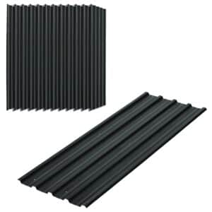 Outsunny Dachblech Stahl Dunkelgrau 129L x 45B cm