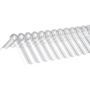Wellfirsthaube Acryl Sinus 76/18 Transparent 2-teilig