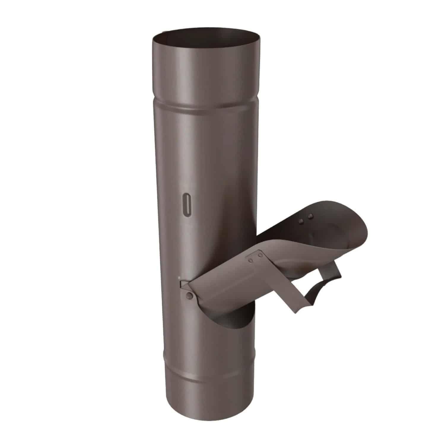 Zambelli Regenrohrklappe Ø 100mm ohne Sieb Verzinkt Kupferbraun