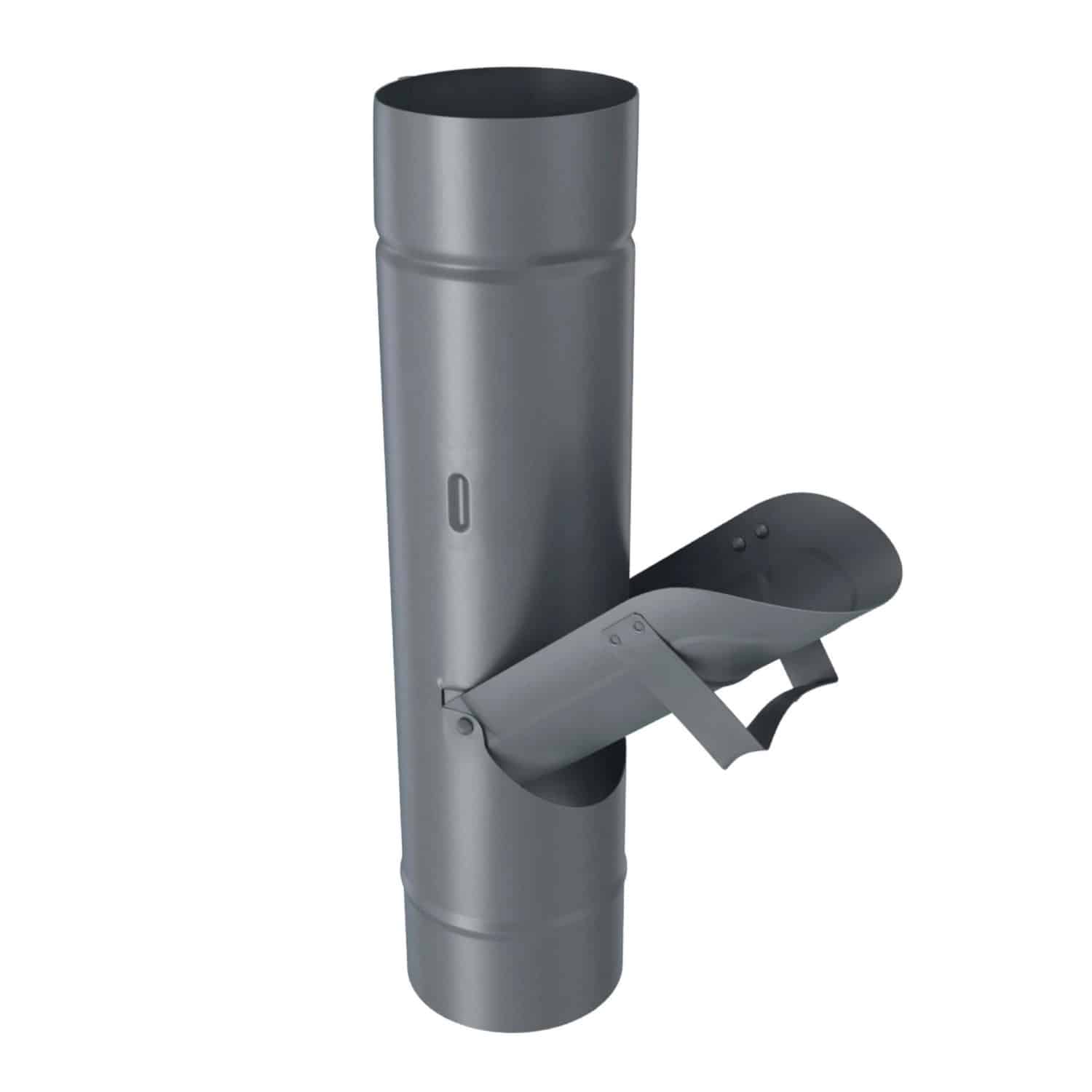 Zambelli Regenrohrklappe Ø 80mm ohne Sieb Verzinkt Anthrazit