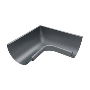 Zambelli Rinnenwinkel 90 Grad Halbrund Innen 250/8 teilig  Zink Anthrazit
