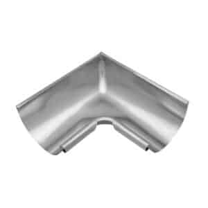 Zambelli Rinnenwinkel 90 Grad Halbrund Innen 250/8 teilig  Zink Silber